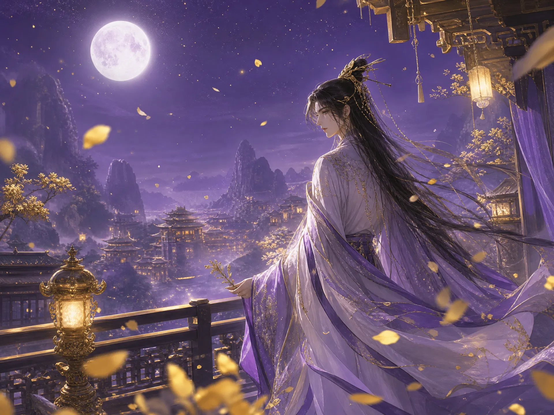 东方奇幻网文IP《山海归墟》封面配图